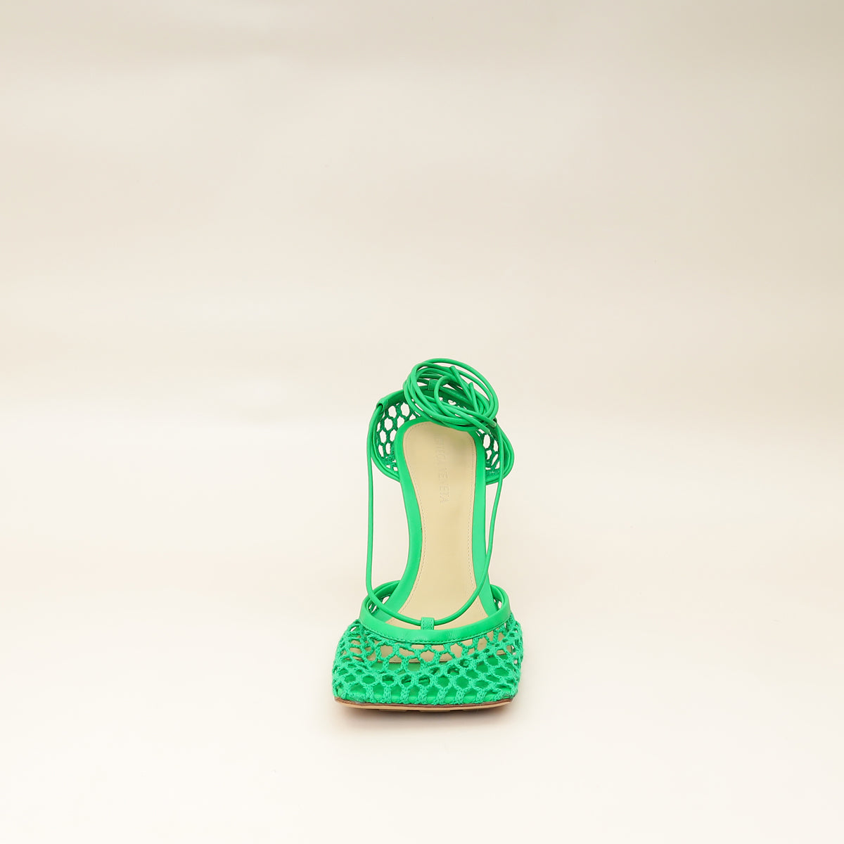 Bottega Veneta Green Stretch Lace Up Sandal 37.5-Bottega Veneta-THE CLOSET