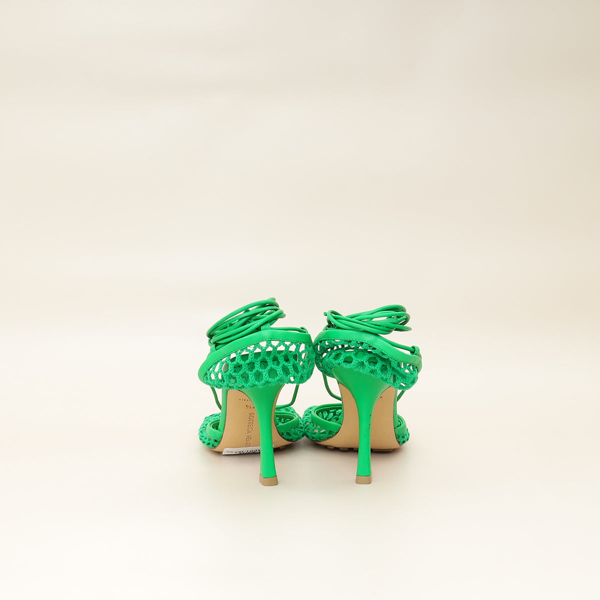 Bottega Veneta Green Stretch Lace Up Sandal 37.5-Bottega Veneta-THE CLOSET
