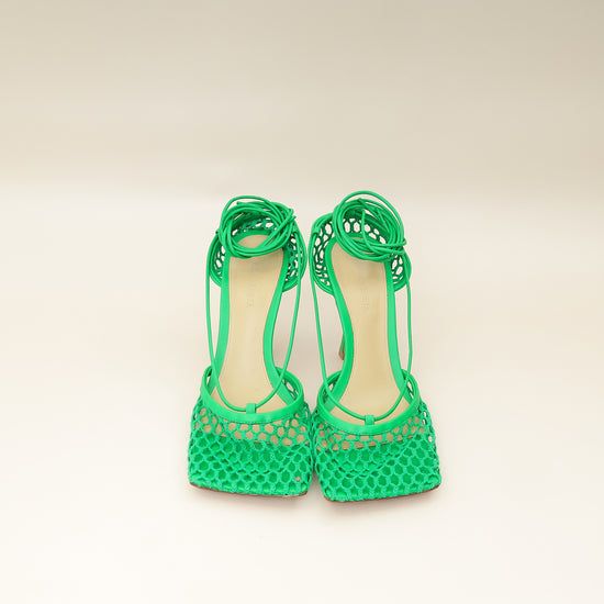 Bottega Veneta Green Stretch Lace Up Sandal 37.5-Bottega Veneta-THE CLOSET