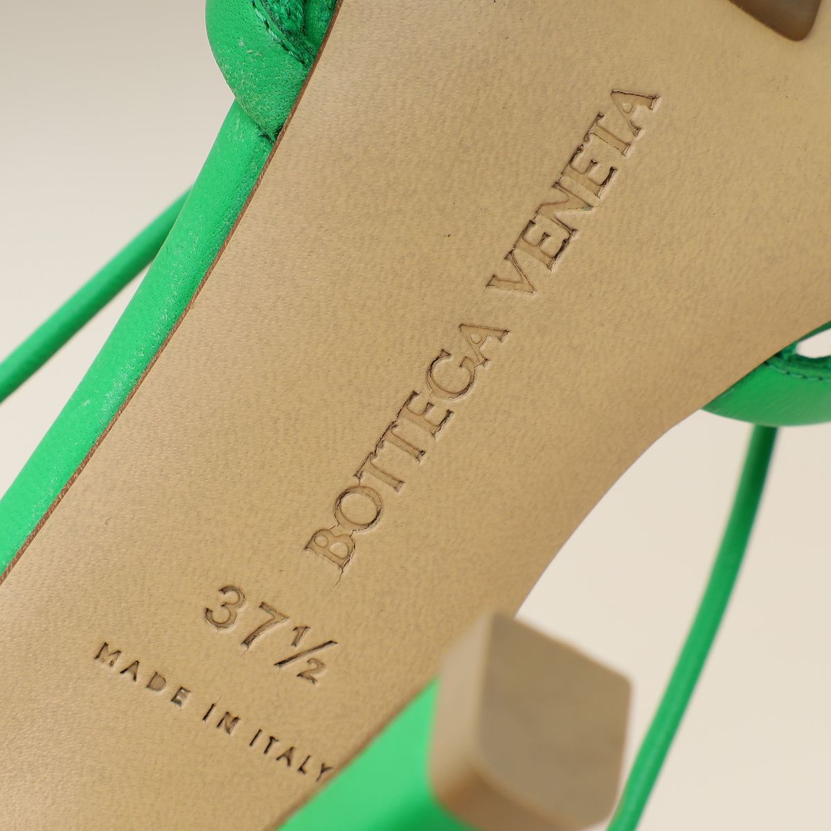 Bottega Veneta Green Stretch Lace Up Sandal 37.5-Bottega Veneta-THE CLOSET