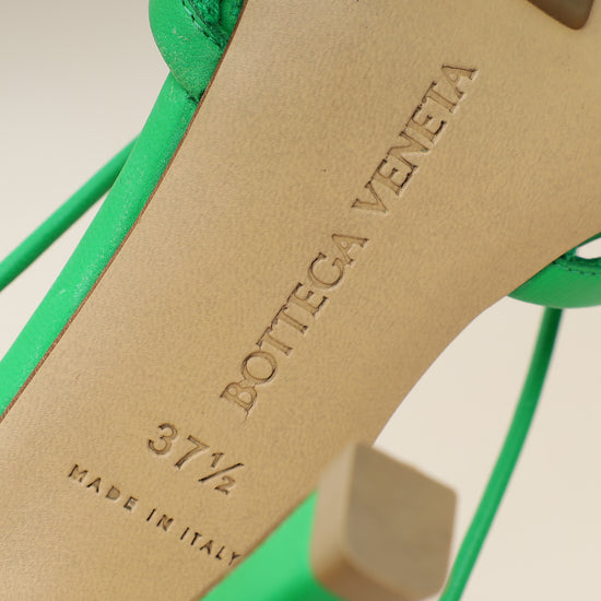 Bottega Veneta Green Stretch Lace Up Sandal 37.5-Bottega Veneta-THE CLOSET