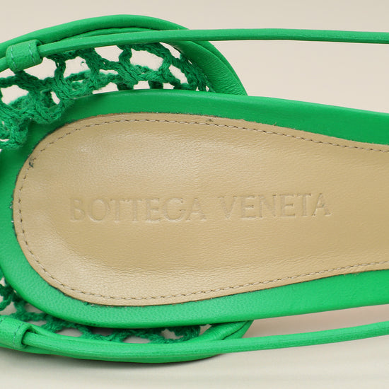 Bottega Veneta Green Stretch Lace Up Sandal 37.5-Bottega Veneta-THE CLOSET
