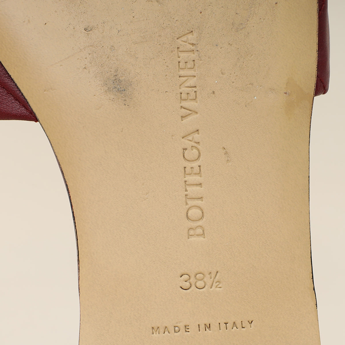 Bottega Veneta Burgundy Padded Slide Sandals 38.5-Bottega Veneta-THE CLOSET