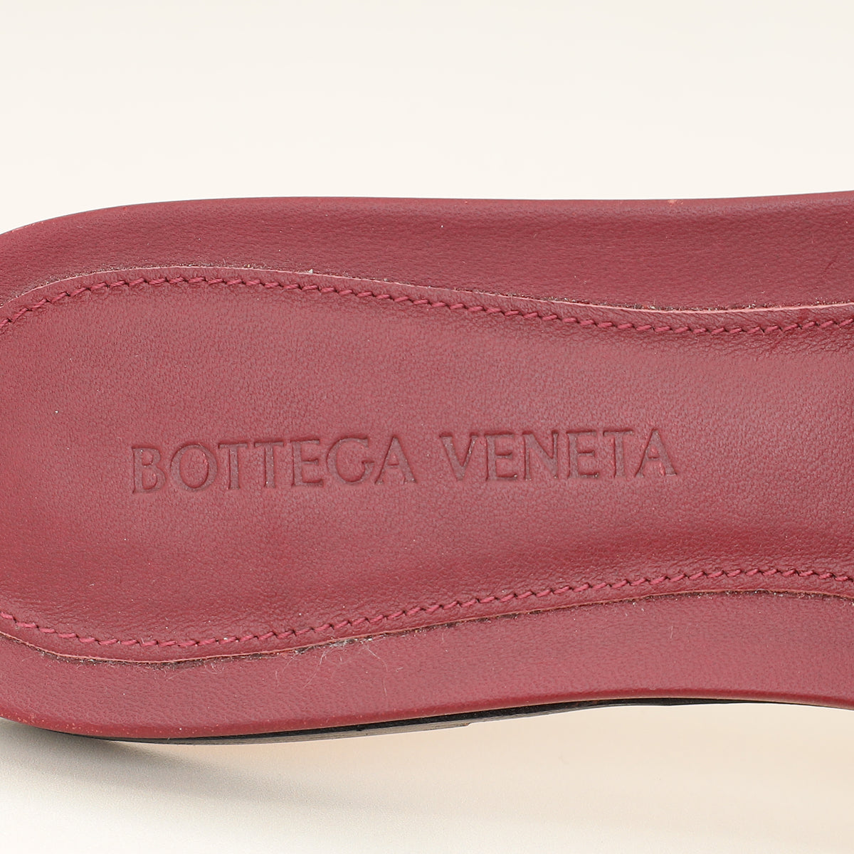 Bottega Veneta Burgundy Padded Slide Sandals 38.5-Bottega Veneta-THE CLOSET