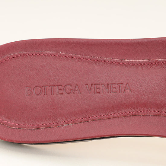 Bottega Veneta Burgundy Padded Slide Sandals 38.5-Bottega Veneta-THE CLOSET