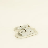 Bottega Veneta Neutral Intreccio Plat Mule 38
