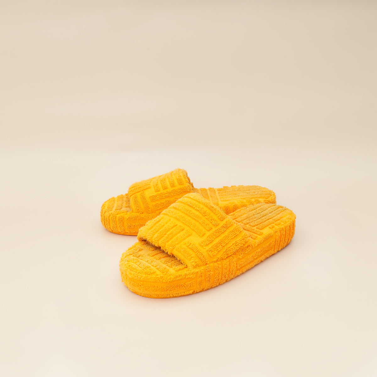 Bottega Veneta Orange Resort Sponge Slides 37-Bottega Veneta-THE CLOSET