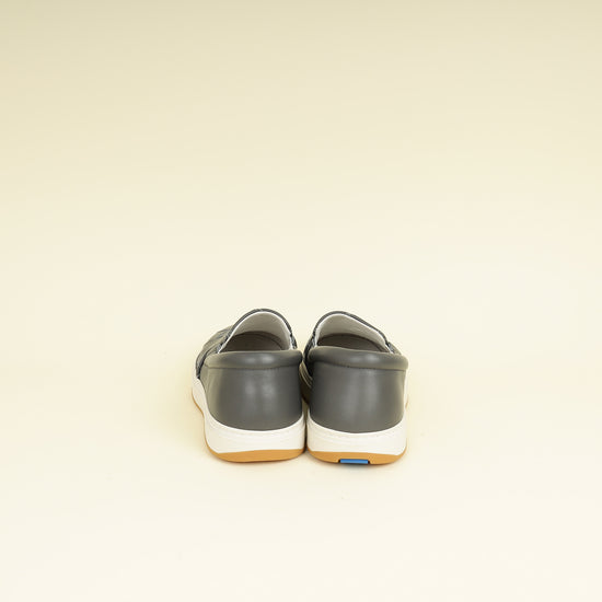 Bottega Veneta Grey Intrecciato Dodger Slip On Sneakers 41.5