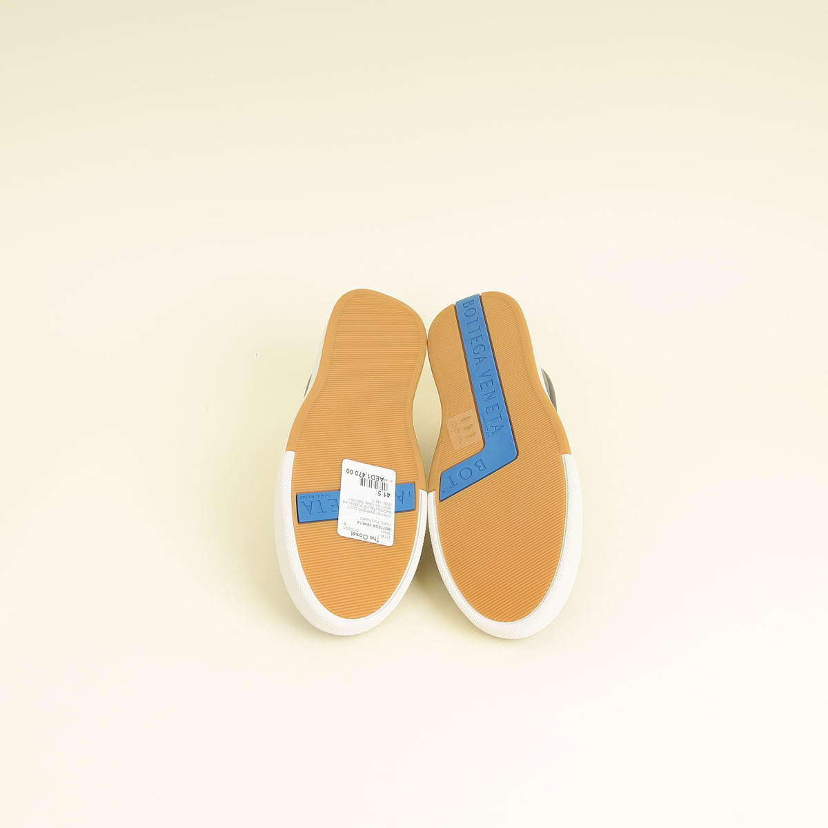 Bottega Veneta Grey Intrecciato Dodger Slip On Sneakers 41.5