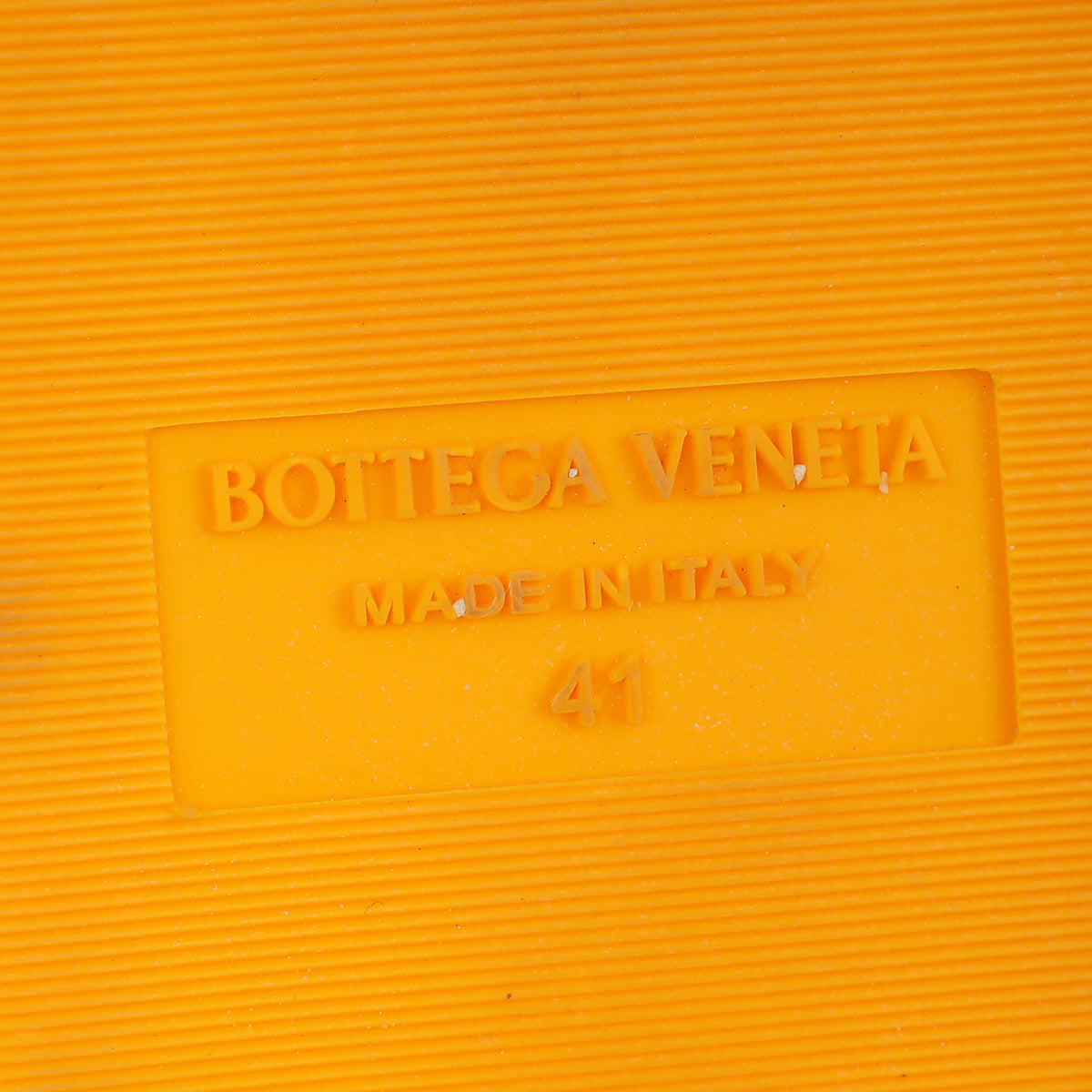 Bottega Veneta Yellow Orange Sponge Slide Sandals 41 | Pre-Owned