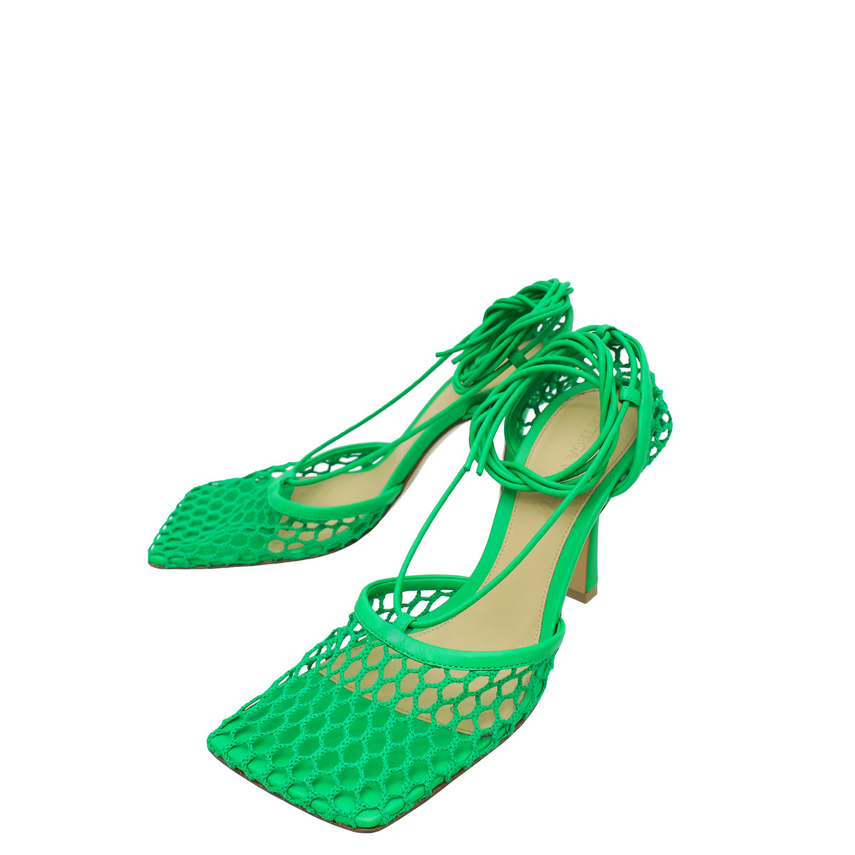 Bottega Veneta Green Stretch Lace Up Sandal 36-Bottega Veneta-THE CLOSET