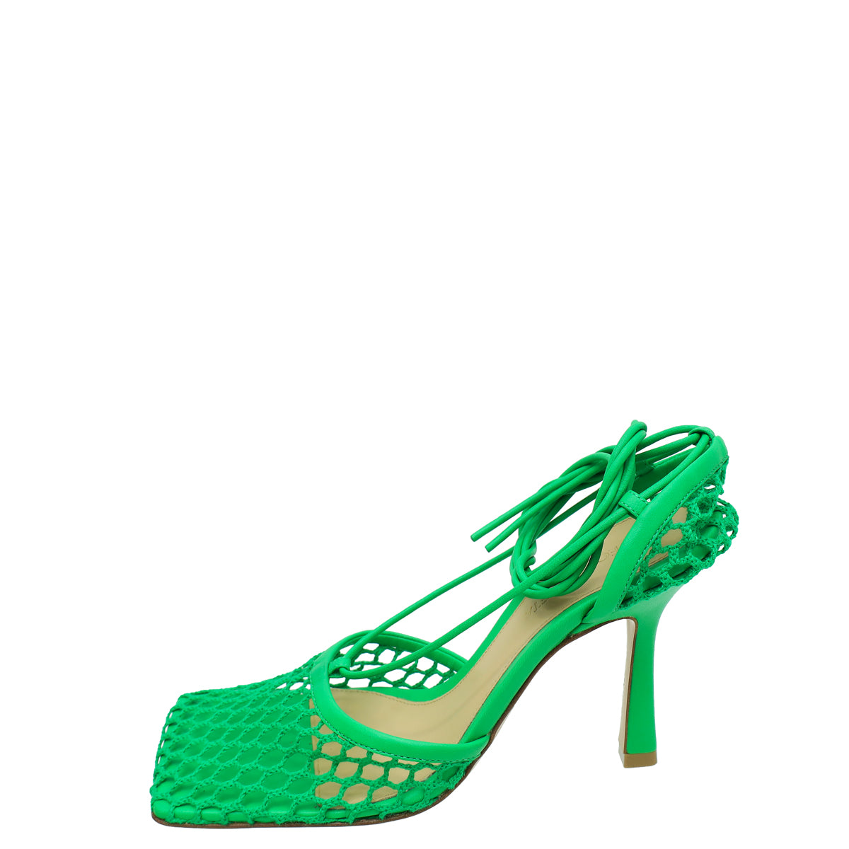 Bottega Veneta Green Stretch Lace Up Sandal 36
