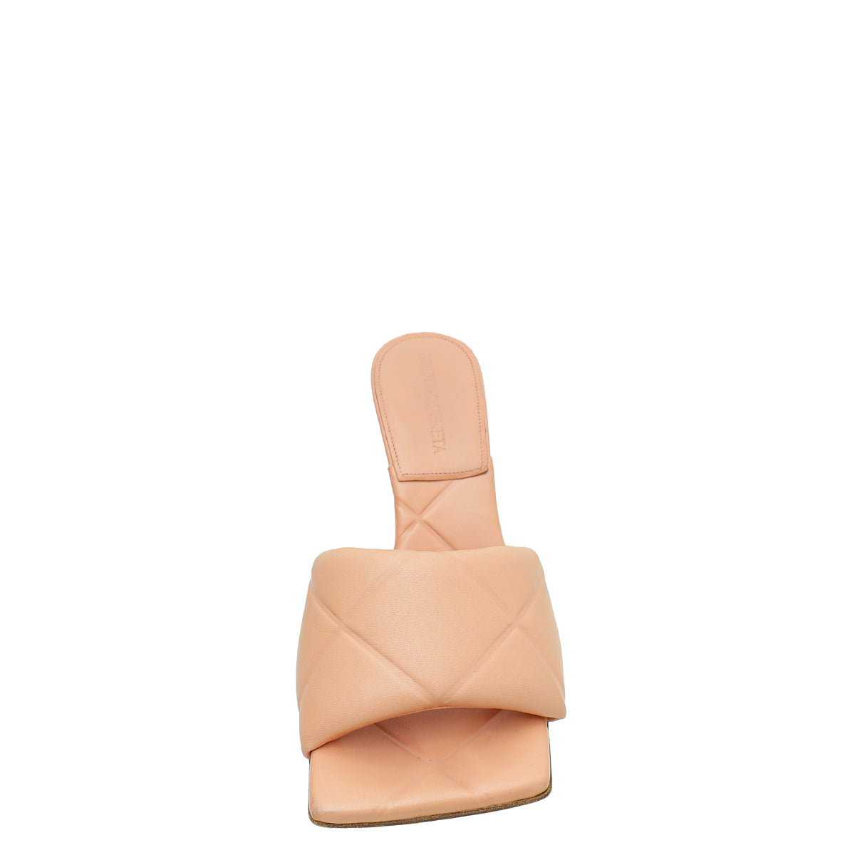 Bottega Veneta Peach Embossed Lido Mules 36-Bottega Veneta-THE CLOSET