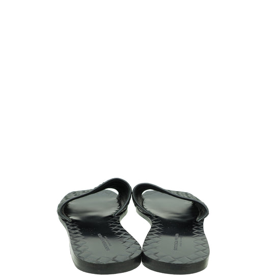 Bottega Veneta Black Intrecciato Nappa Ravello Sandal 37