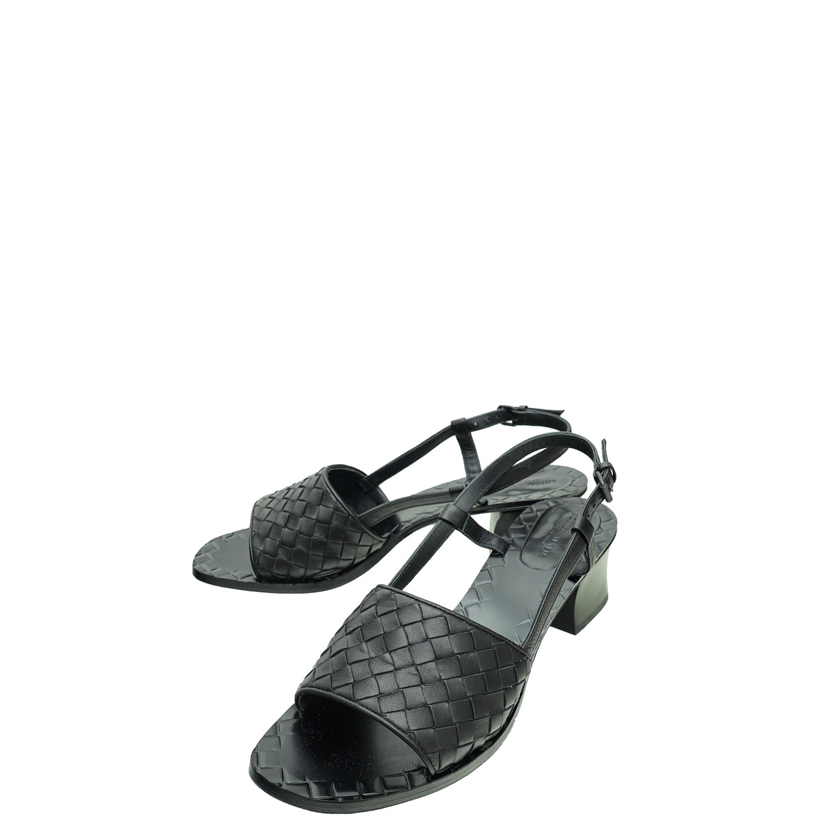 Bottega Veneta Black Intrecciato Slingback Sandal 38-Bottega Veneta-THE CLOSET