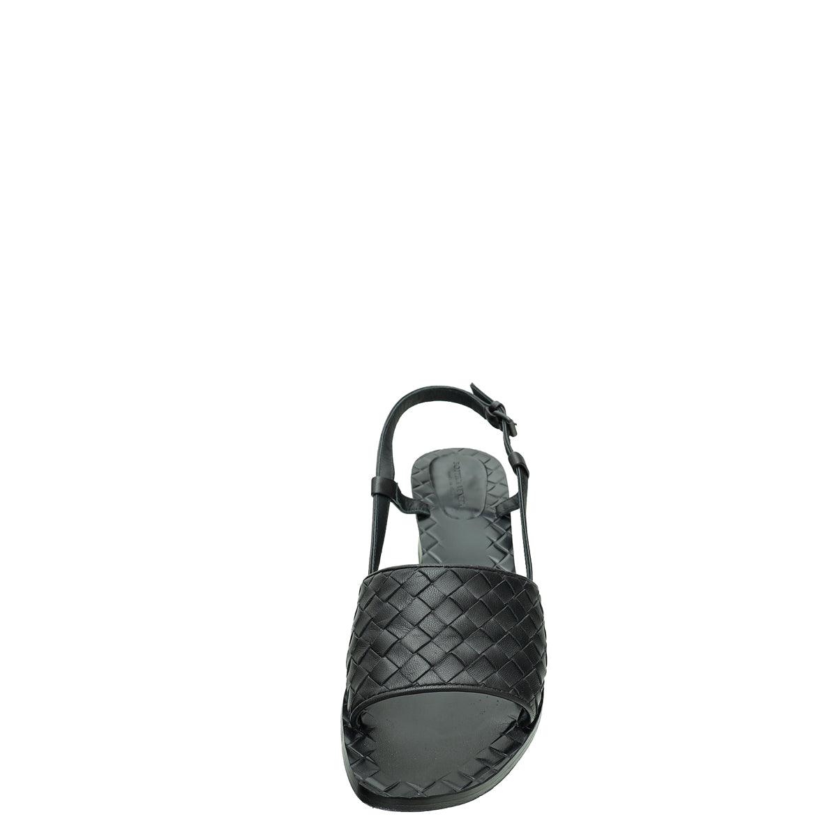 Bottega Veneta Black Intrecciato Slingback Sandal 38-Bottega Veneta-THE CLOSET