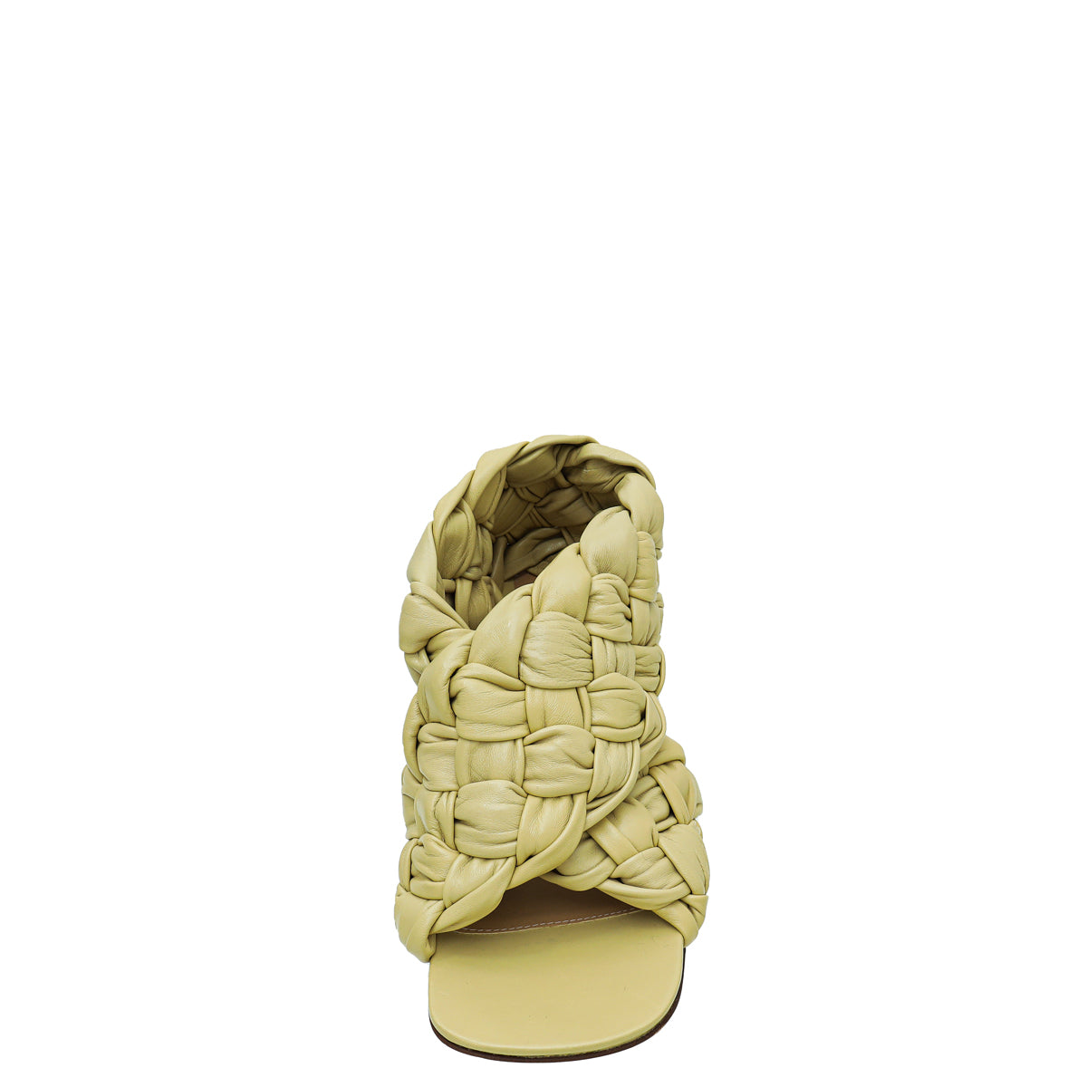 Bottega Veneta Butter Nappa Intrecciato The Board Heeled Sandals 39-Bottega Veneta-THE CLOSET