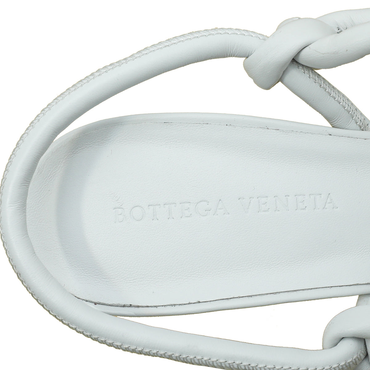 Bottega Veneta Optic White Knot Sandals 39