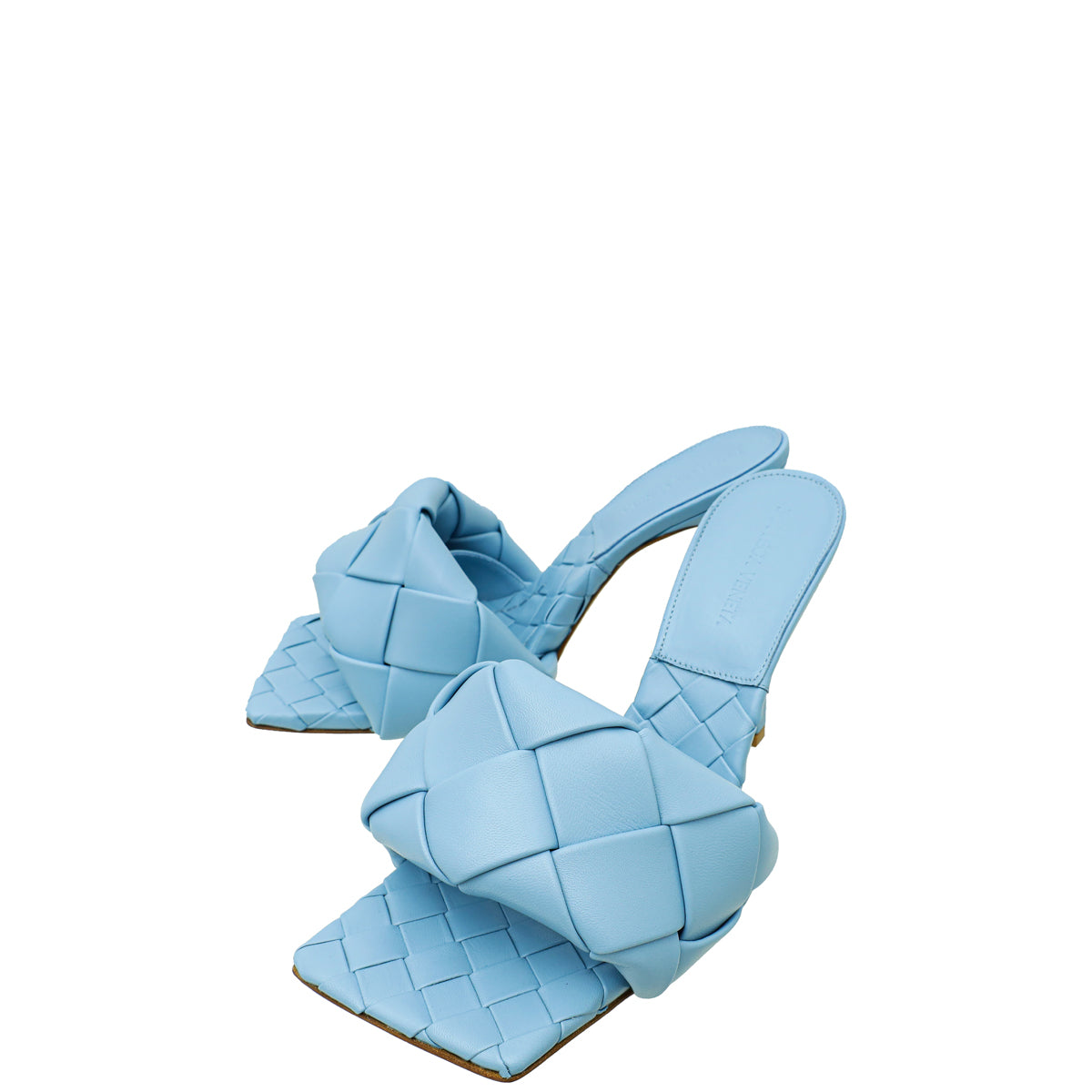 Bottega Veneta Sky Blue Intrecciato Nappa Lido Mule 39-Bottega Veneta-THE CLOSET