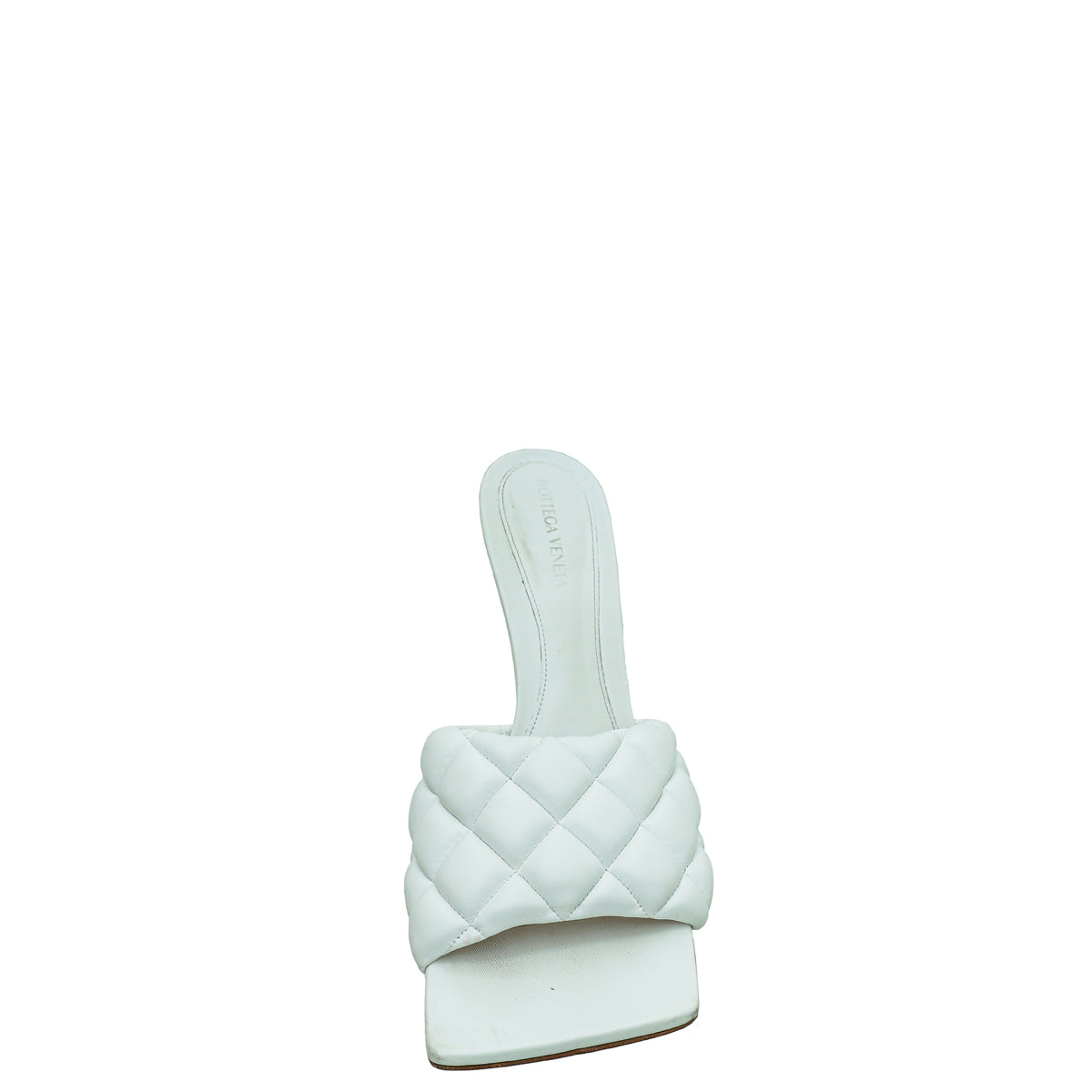 Bottega Veneta White Nappa Padded Mules 41-Bottega Veneta-THE CLOSET