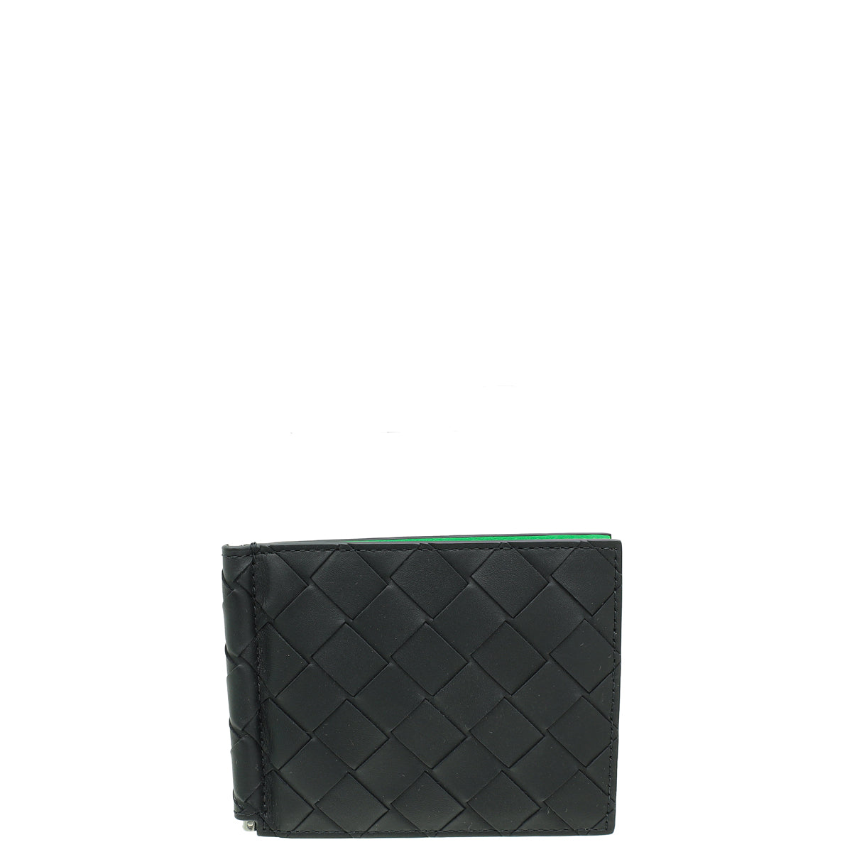 Bottega Veneta Bicolor Intrecciato Bill Clip Wallet-Bottega Veneta-THE CLOSET