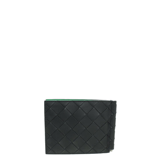 Bottega Veneta Bicolor Intrecciato Bill Clip Wallet