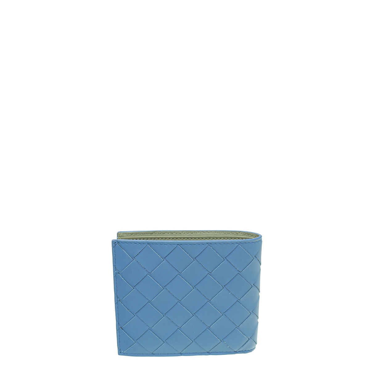Bottega Veneta Blue Intrecciato Bi-Fold Wallet-Bottega Veneta-THE CLOSET