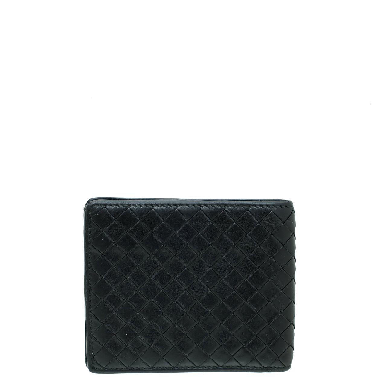 Bottega Veneta Black Intrecciato Nappa Bifold Mens Wallet-Bottega Veneta-THE CLOSET