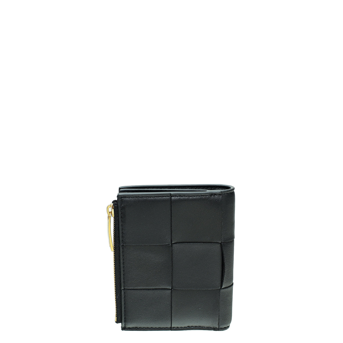 Bottega Veneta Black Cassette Bi-Fold Zip Wallet-Bottega Veneta-THE CLOSET