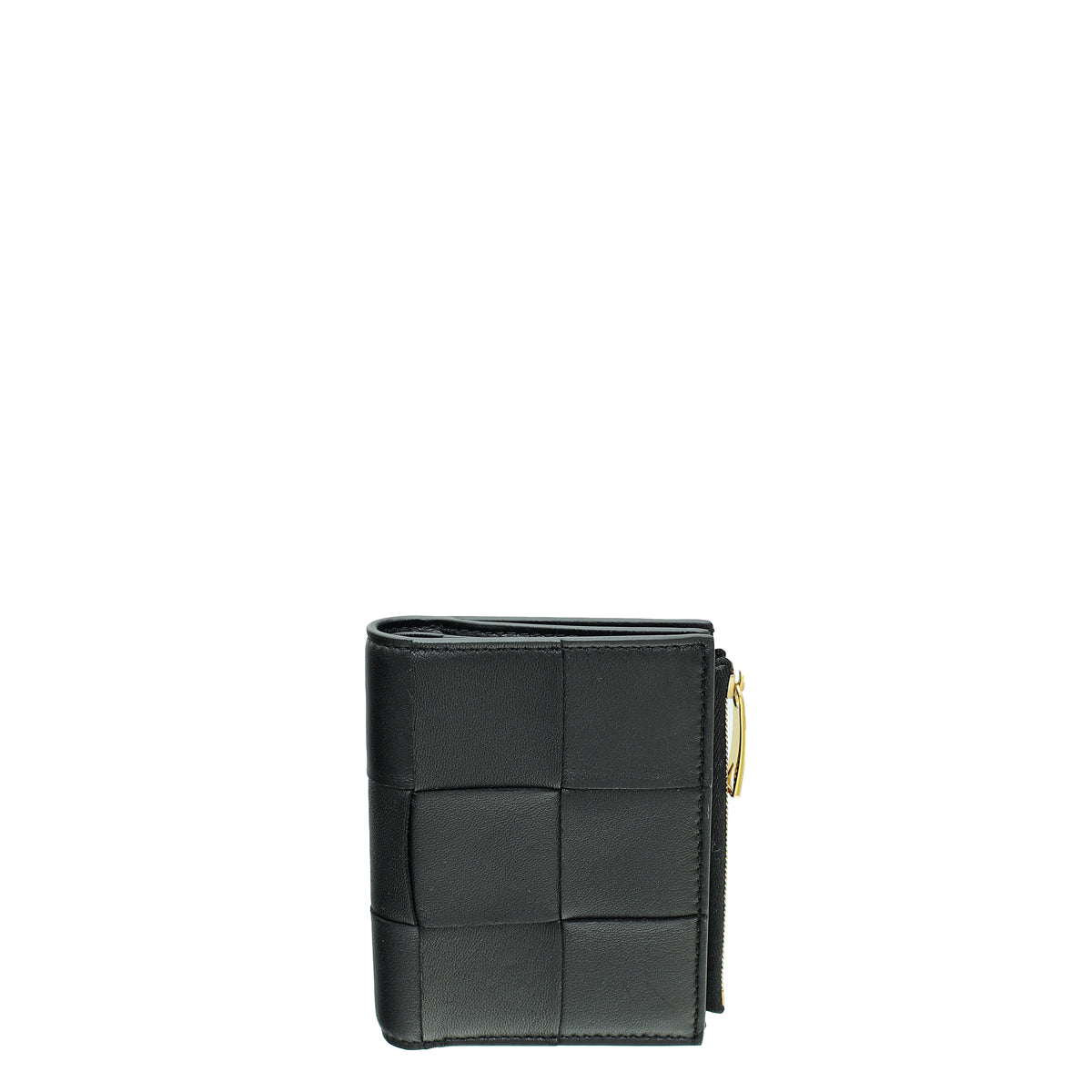 Bottega Veneta Black Cassette Bi-Fold Zip Wallet-Bottega Veneta-THE CLOSET