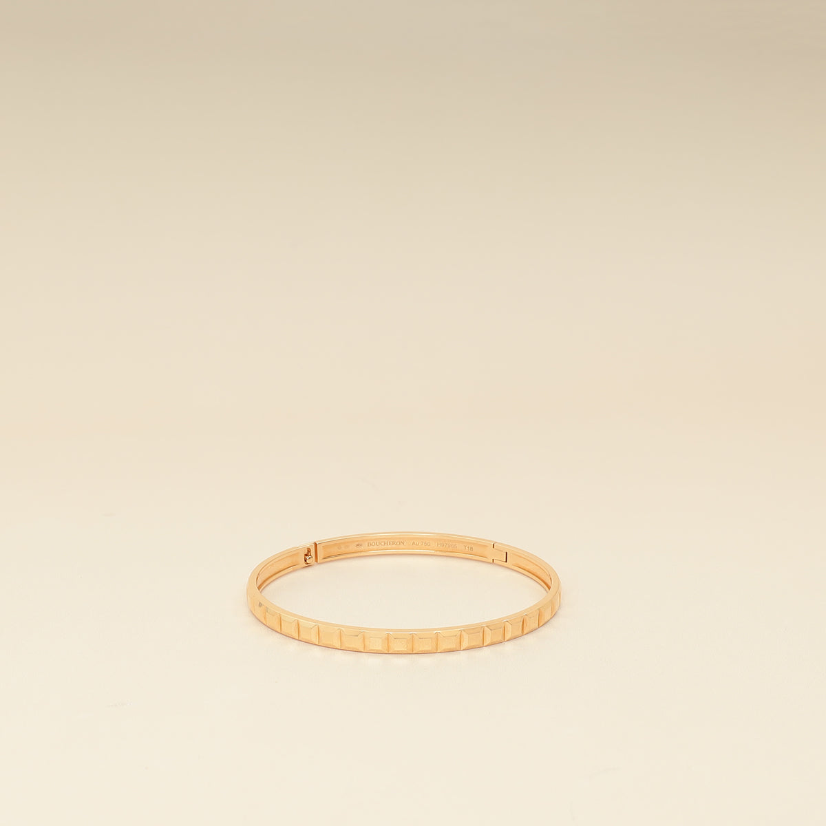 Boucheron 18K Rose Gold Quatre Clou de Paris Bangle