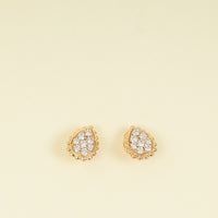 Boucheron 18K Rose Gold Diamond Serpent Bohème XS Motif Stud Earrings