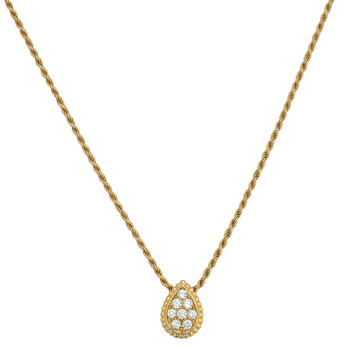 Boucheron 18K Pink Gold Diamond Serpent Boheme Pendant Necklace