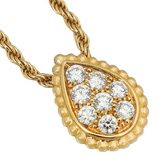 Boucheron 18K Pink Gold Diamond Serpent Boheme Pendant Necklace