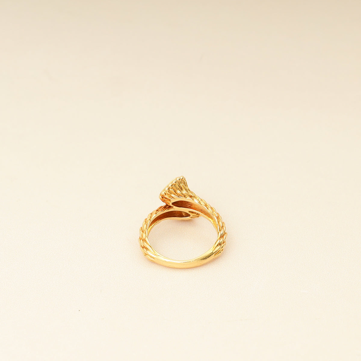 Boucheron 18K Yellow Gold Diamond Serpenti Bohème Toi et Moi Ring S Motif 53-Boucheron-THE CLOSET