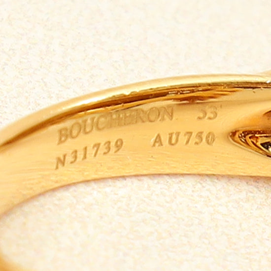 Boucheron 18K Yellow Gold Diamond Serpenti Bohème Toi et Moi Ring S Motif 53-Boucheron-THE CLOSET