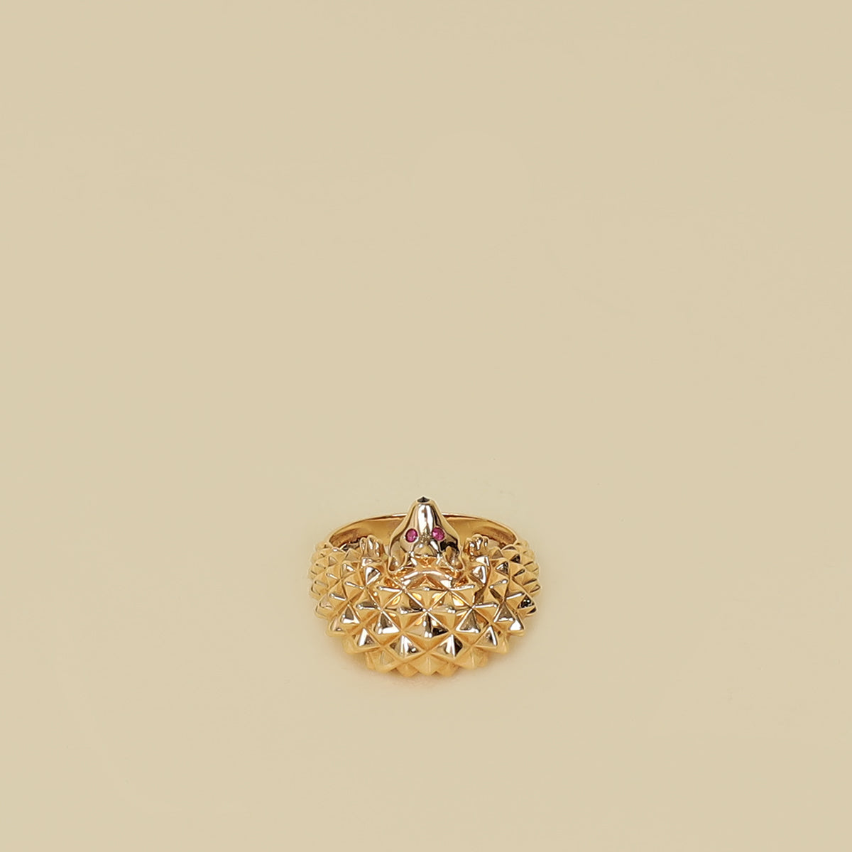 Boucheron 18K Pink Gold Animaux de Collection "Hans the Hedgehog" Ring Small Model 53-Boucheron-THE CLOSET
