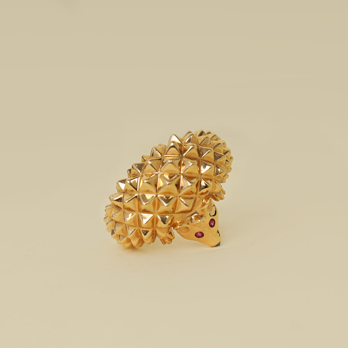 Boucheron 18K Pink Gold Animaux de Collection "Hans the Hedgehog" Ring Small Model 53-Boucheron-THE CLOSET