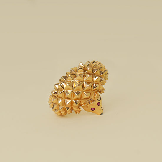Boucheron 18K Pink Gold Animaux de Collection "Hans the Hedgehog" Ring Small Model 53-Boucheron-THE CLOSET