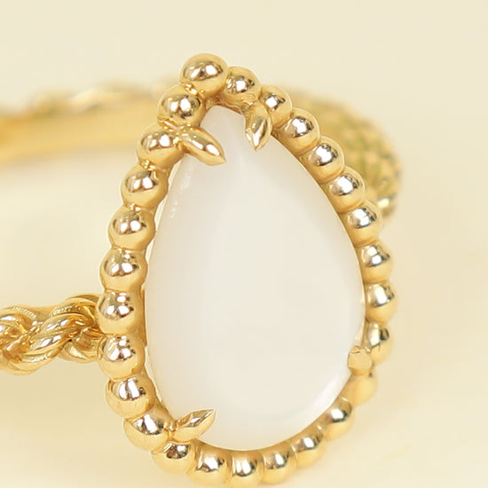 Boucheron 18K Yellow Gold MOP Serpent Boheme Ring S Motif 52