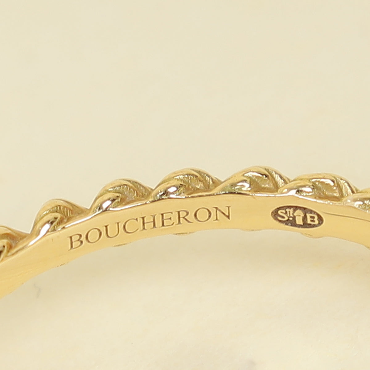 Boucheron 18K Yellow Gold MOP Serpent Boheme Ring S Motif 52