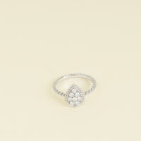 Boucheron 18K White Gold Serpent Boheme Diamond Ring 55