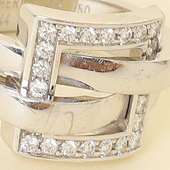 Boucheron 18K White Gold Diamond Déchainé Ring 53