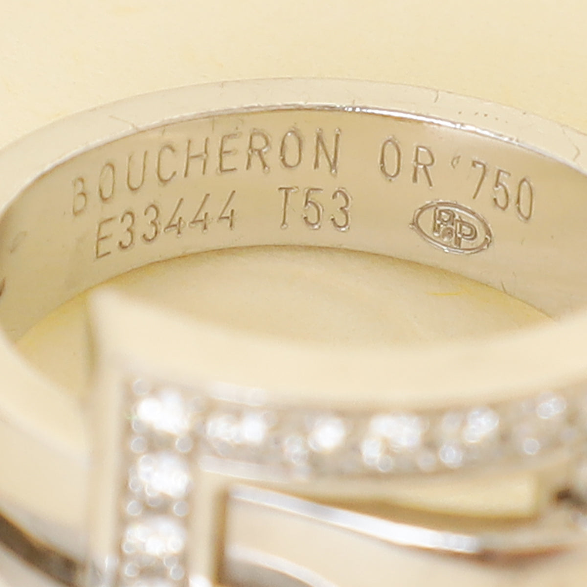 Boucheron 18K White Gold Diamond Déchainé Ring 53