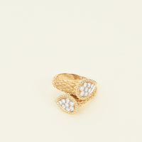 Boucheron 18K Pink Gold Diamond Serpent Boheme Toi Et Moi Ring 53
