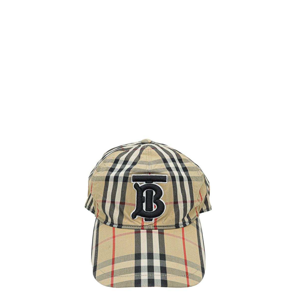 Burberry Archive Beige TB Monogram Motif Vintage Check Cotton Baseball Cap-Burberry-THE CLOSET