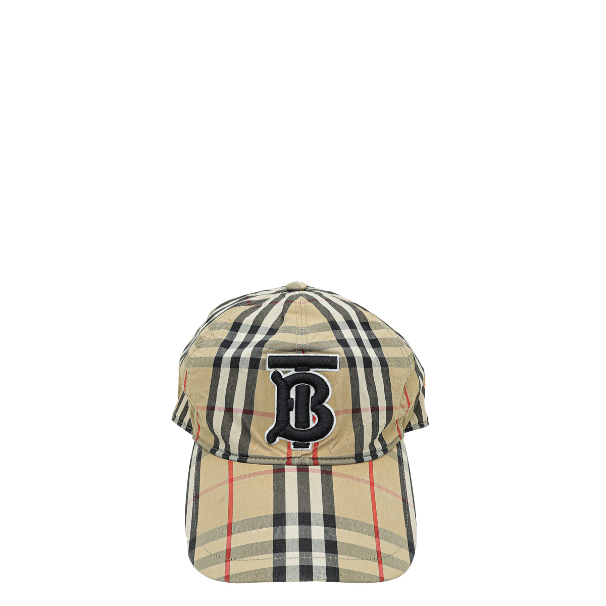 Burberry Archive Beige TB Monogram Motif Vintage Check Cotton Baseball Cap
