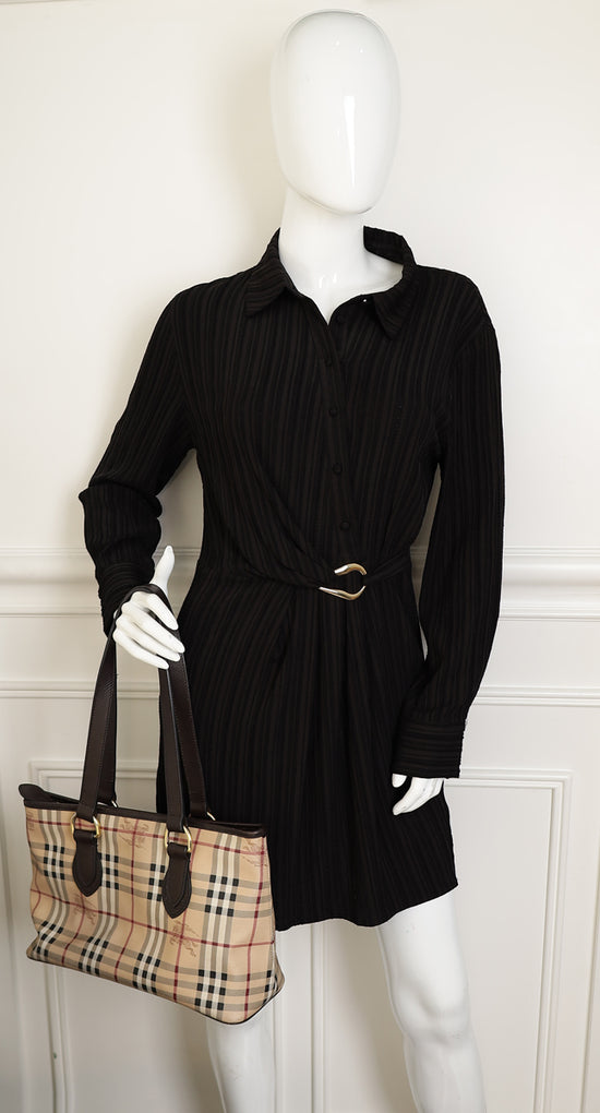 Burberry Haymarket Regent Tote Medium Bag-Burberry-THE CLOSET