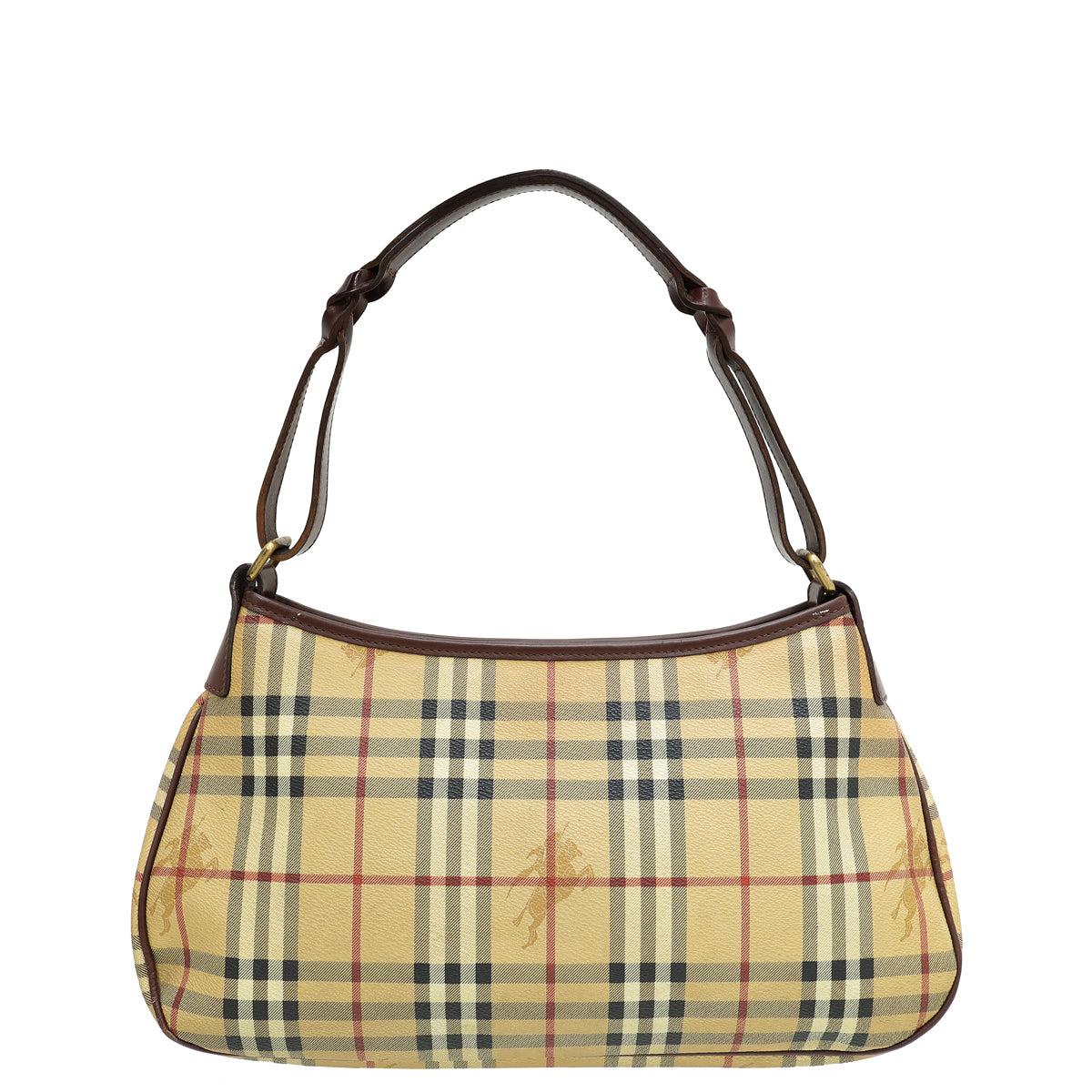 Burberry Bicolor Vintage Haymarket Check Pocket Hobo Bag