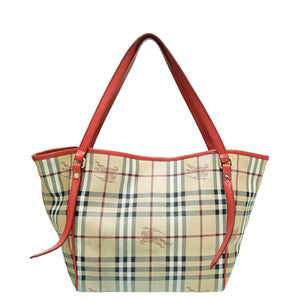 Burberry Bicolor Haymarket Check Canterbury Bag